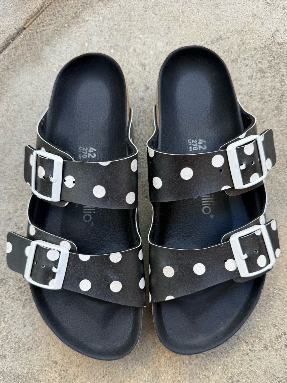 Birkenstock Papillio Polka Dot Arizona Platform Sandal Sz 42 / Women’s 11 - Picture 2 of 8